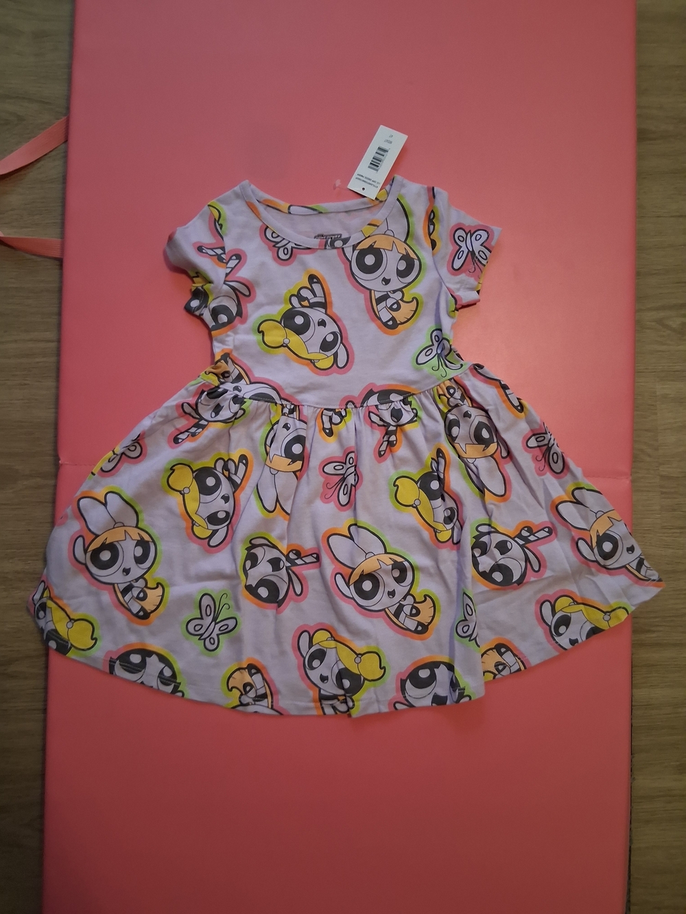 NWTS Girl's Powerpuff Girls Pink Cartoon Dress 4T